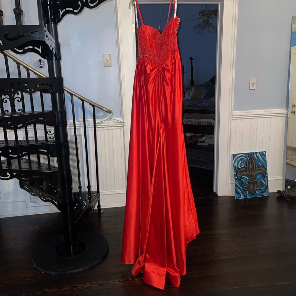 Ellie Wilde Papaya EW36064 pageant /prom dress 2 NWT - Picture 2 of 6